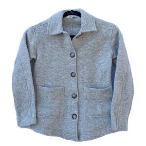 Madewell Women's Grey XS Merino Boiled Wool Jacket